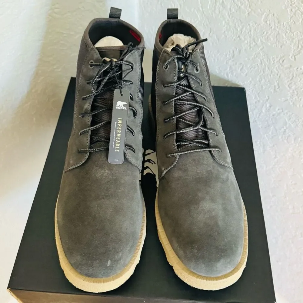 SOREL Caribou OTM Waterproof Chukka Men's Leather Suede Boot, Size 14, Brown NWT